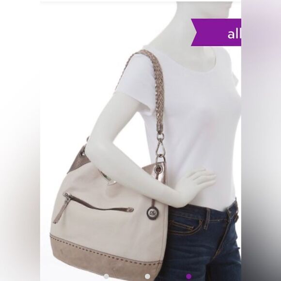 The Sak | Stone & Silver Color Block Indio Leather Hobo - Picture 2 of 11